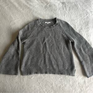 Madewell Women's Casual Gray Sweater flare sleeves